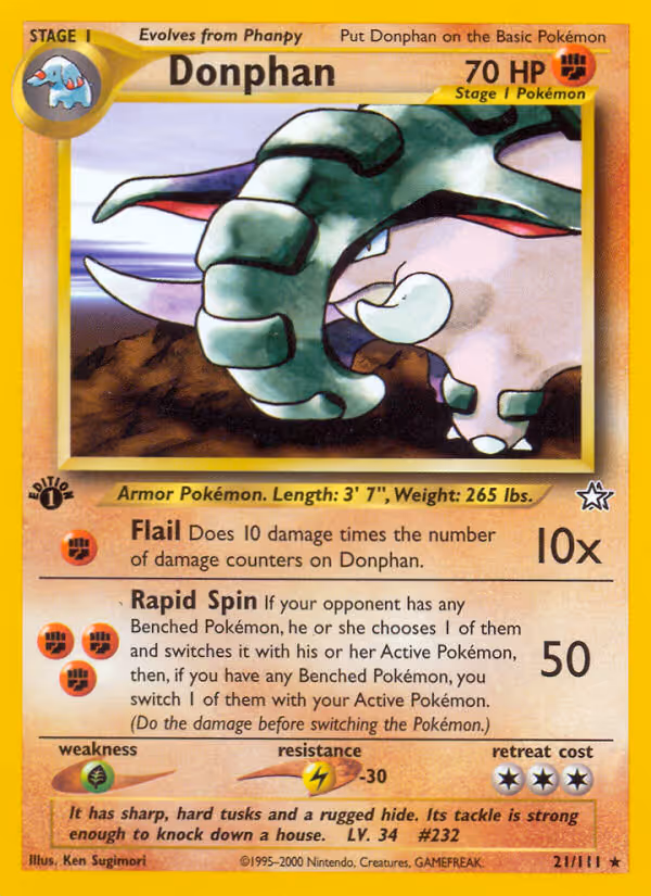 Donphan 21/111 Pokemon card