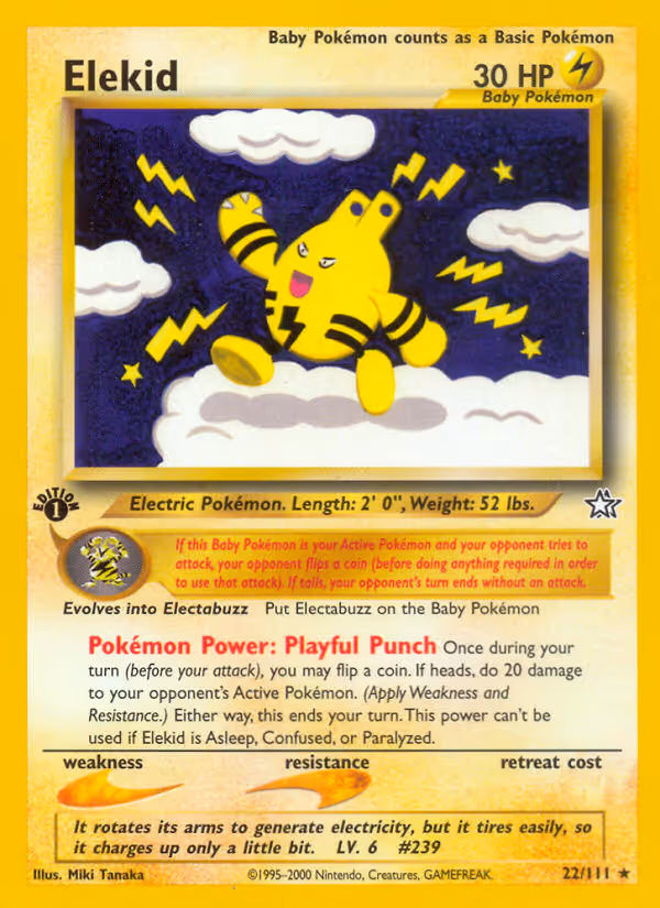 Elekid 22/111 Pokemon card