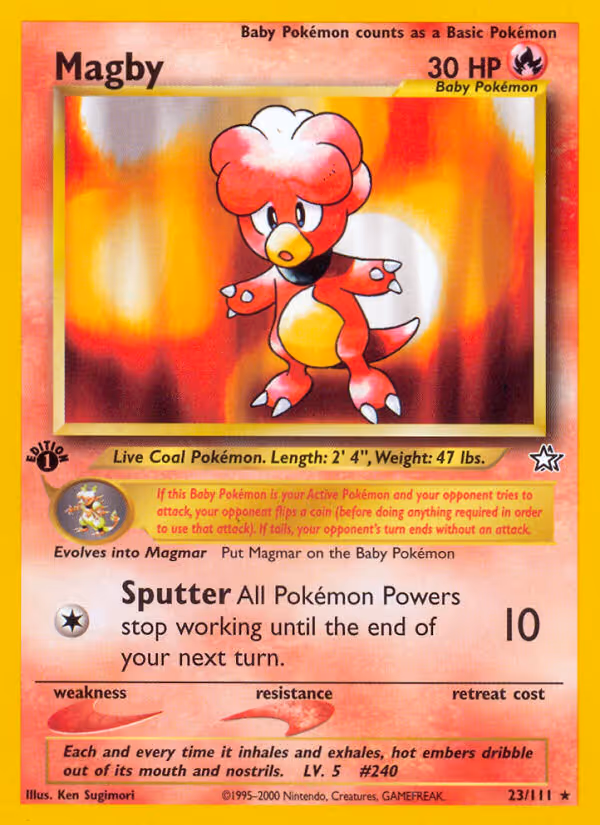 Magby 23/111 Pokemon card