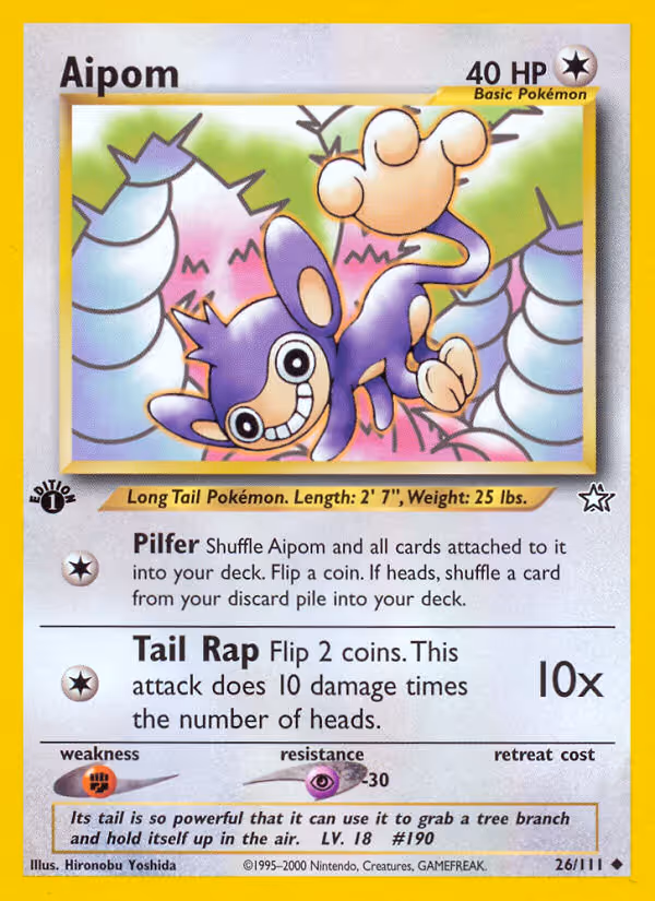 Aipom 26/111 Pokemon card