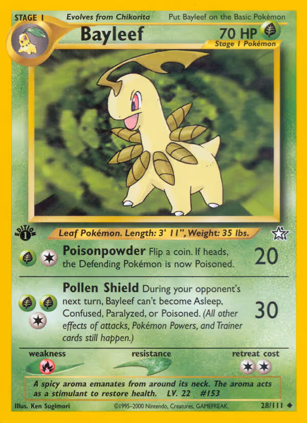Bayleef 28/111 Pokemon card