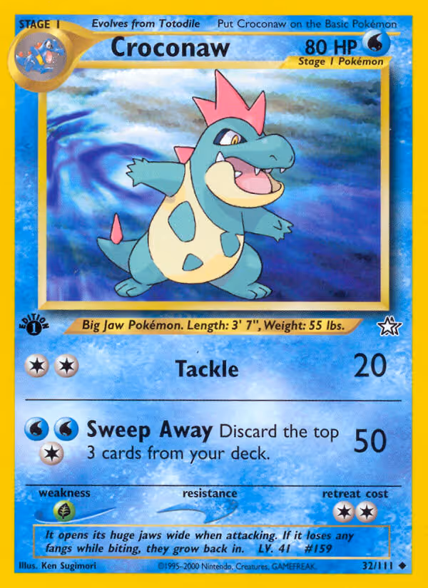Croconaw 32/111 Pokemon card