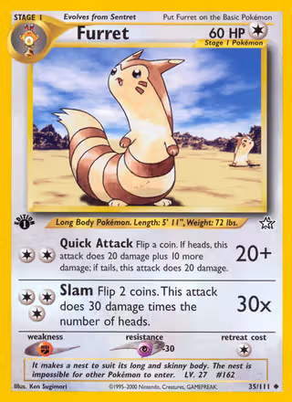 Furret 35/111 Pokemon card