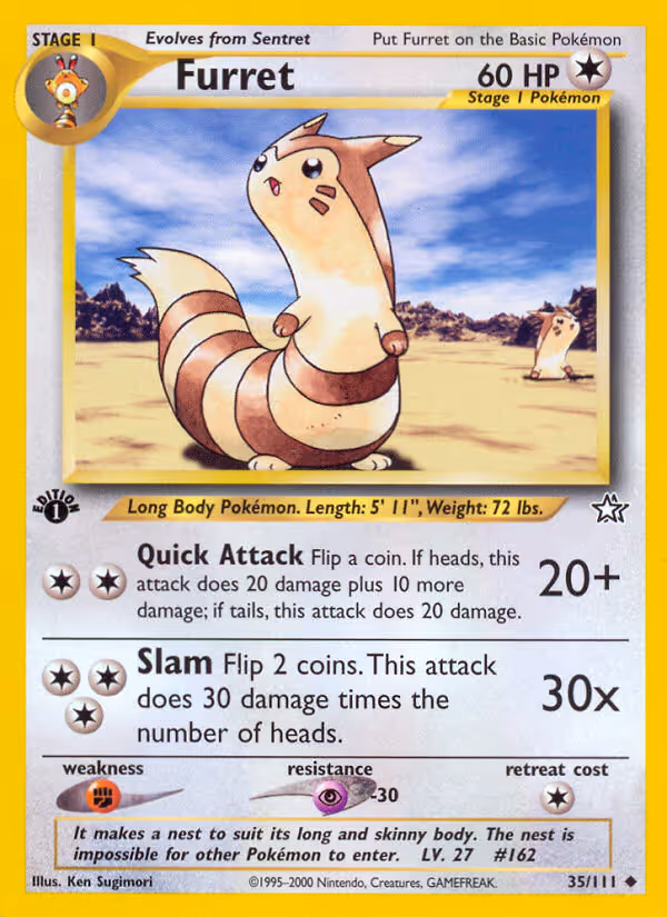 Furret 35/111 Pokemon card