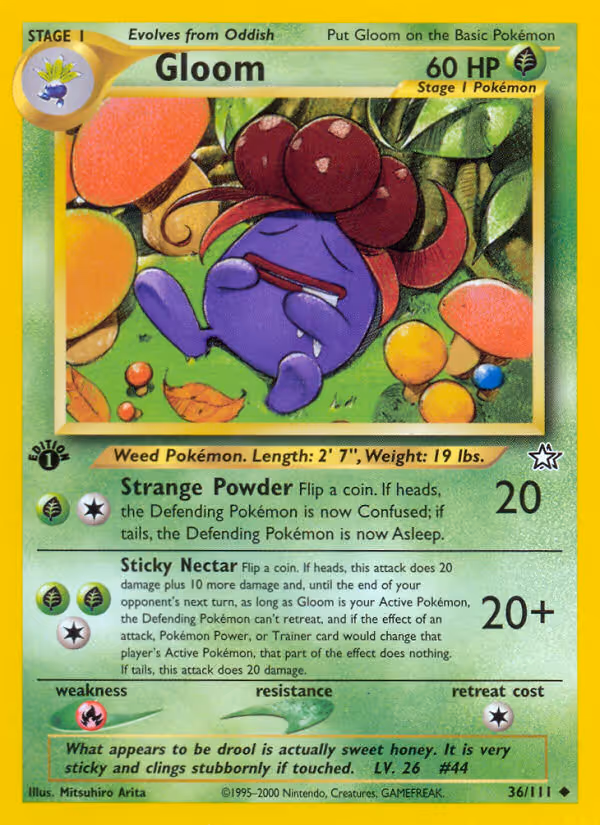 Gloom 36/111 Pokemon card