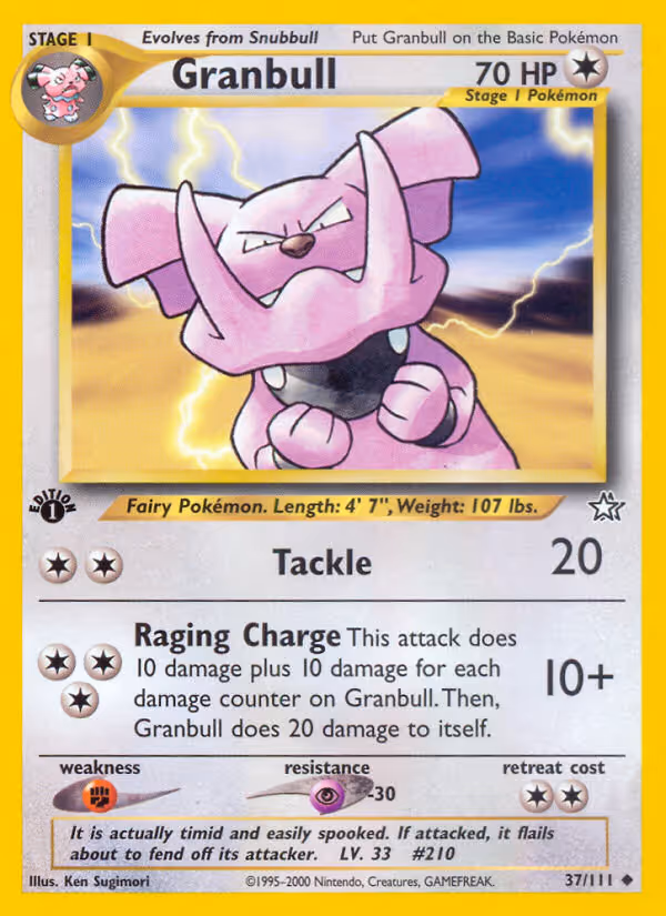 Granbull 37/111 Pokemon card