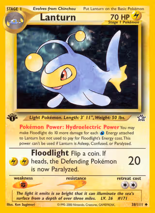 Lanturn 38/111 Pokemon card