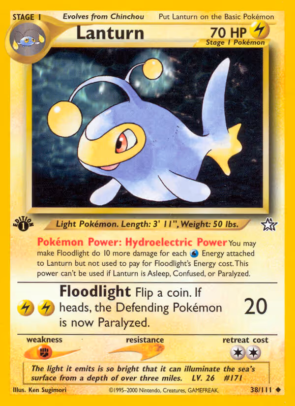 Lanturn 38/111 Pokemon card