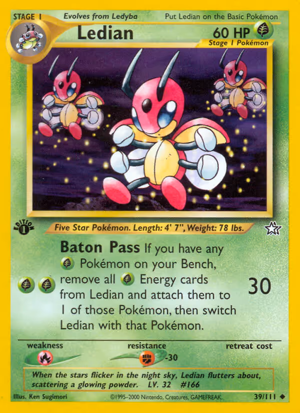 Ledian 39/111 Pokemon card
