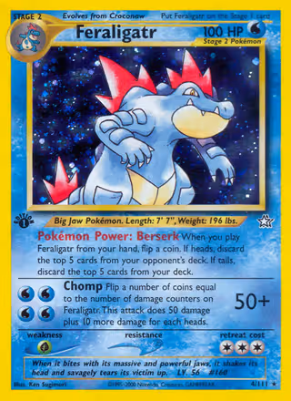 Feraligatr 4/111 Pokemon card