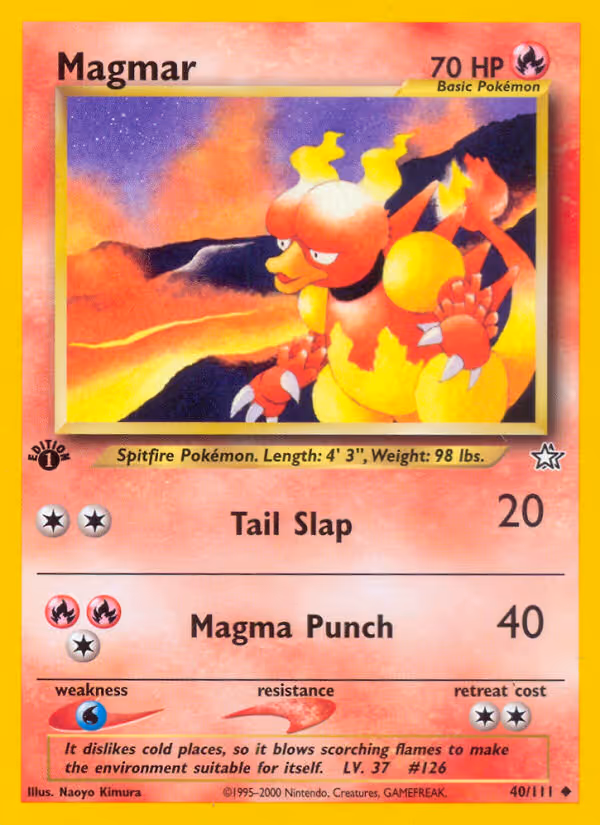 Magmar 40/111 Pokemon card