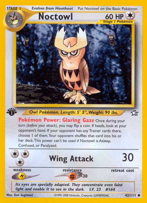 Noctowl 42/111 Pokemon card