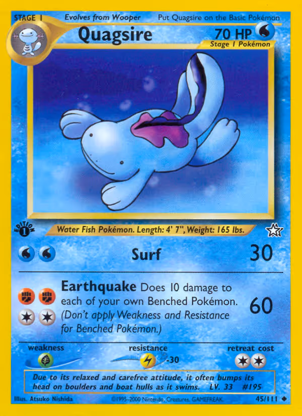 Quagsire 45/111 Pokemon card