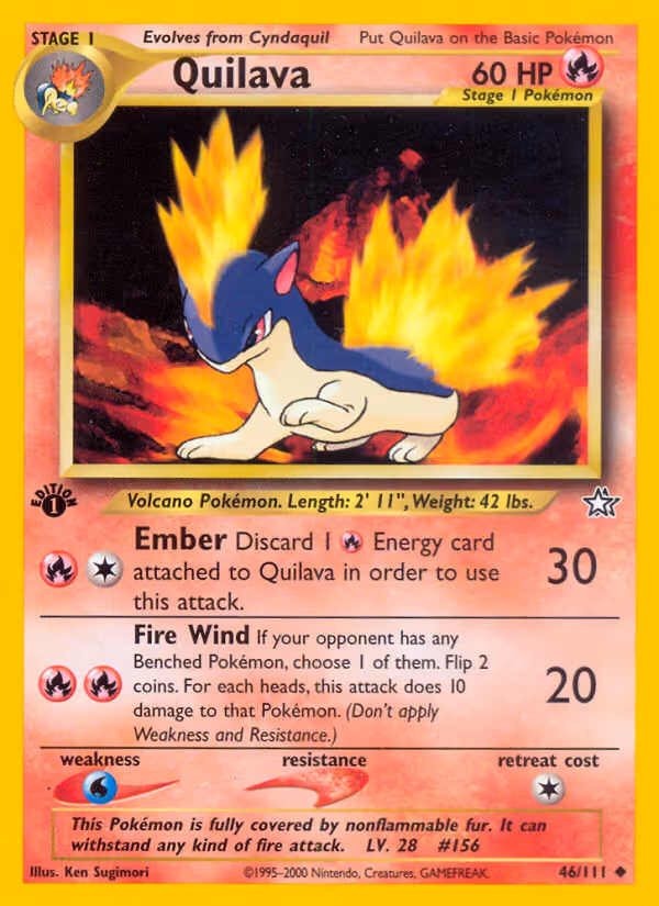 Quilava 46/111 Pokemon card