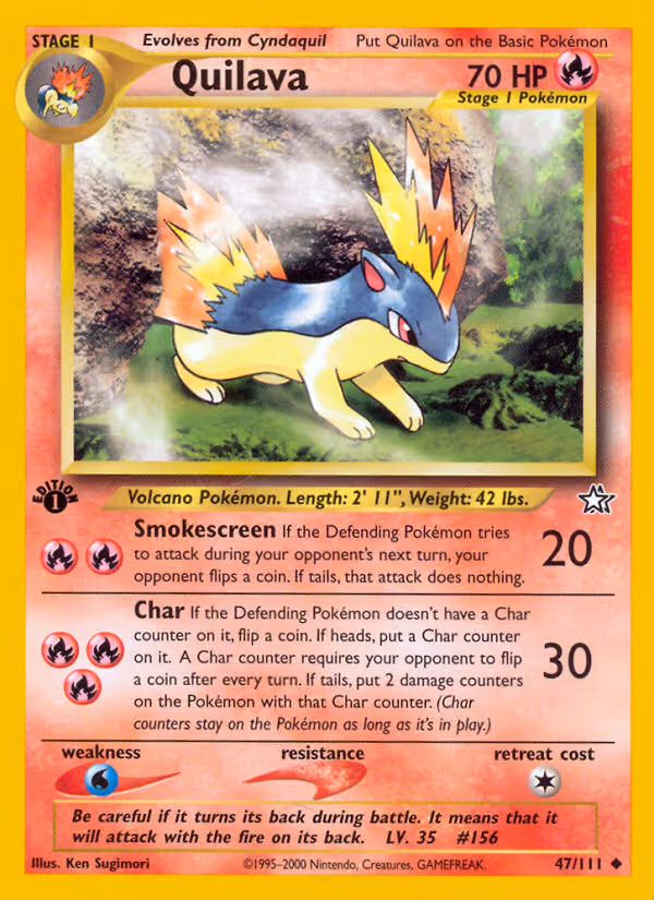 Quilava 47/111 Pokemon card