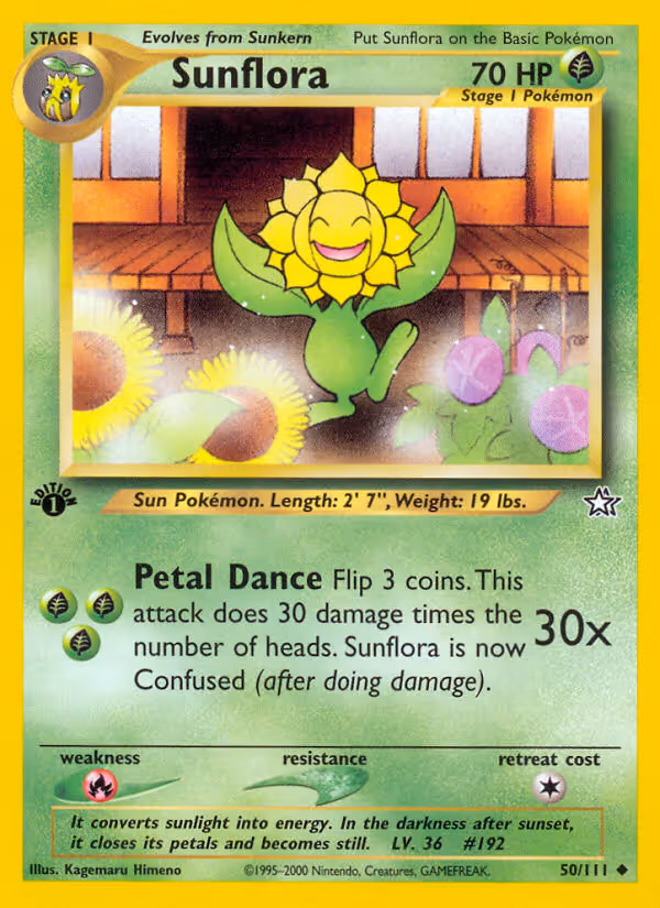 Sunflora 50/111 Pokemon card