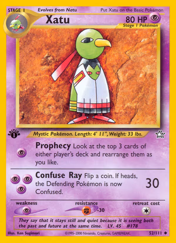 Xatu 52/111 Pokemon card