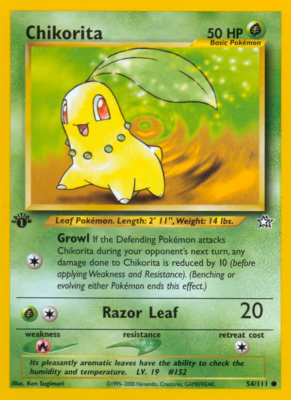 Chikorita 54/111 Pokemon card