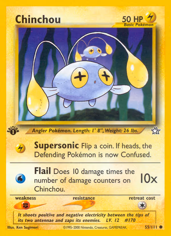 Chinchou 55/111 Pokemon card