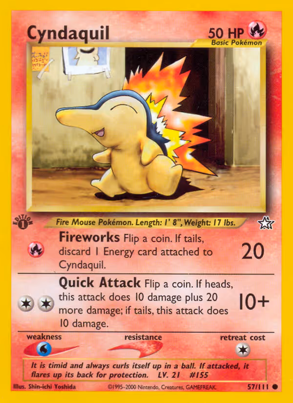 Cyndaquil 57/111 Pokemon card