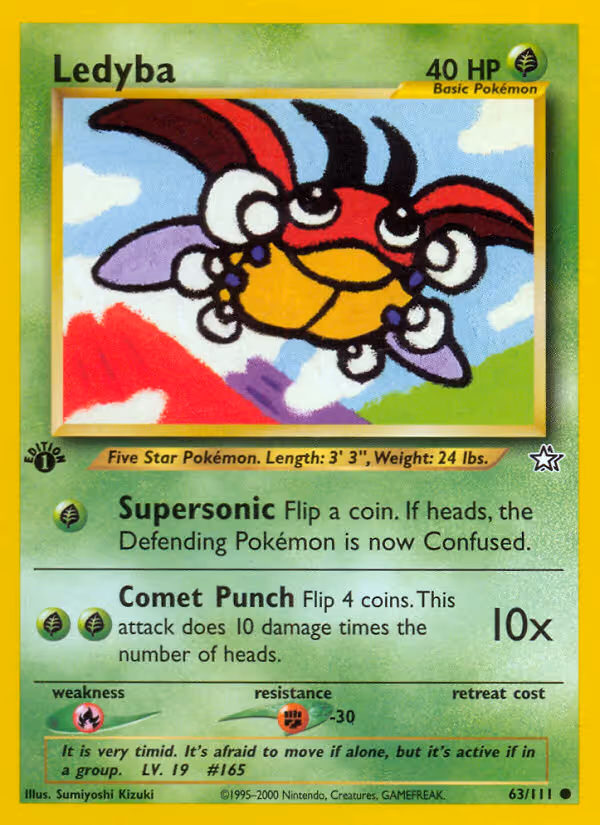 Ledyba 63/111 Pokemon card