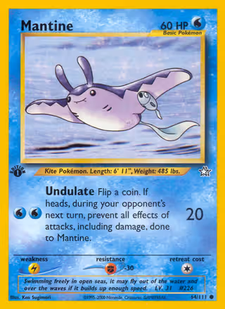 Mantine 64/111 Pokemon card