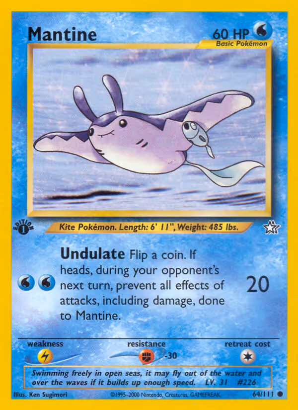 Mantine 64/111 Pokemon card