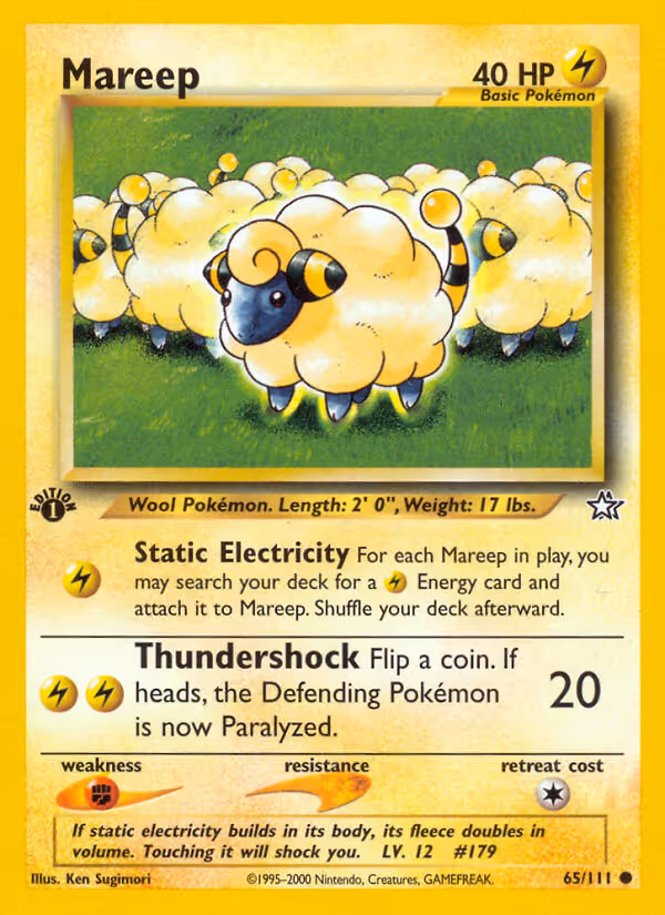 Mareep 65/111 Pokemon card