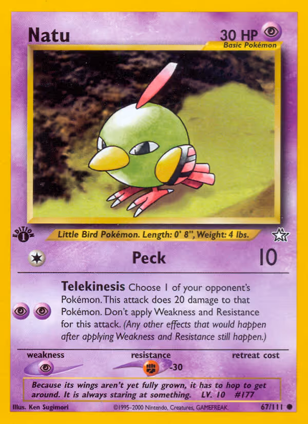 Natu 67/111 Pokemon card