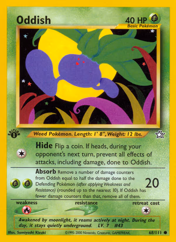 Oddish 68/111 Pokemon card