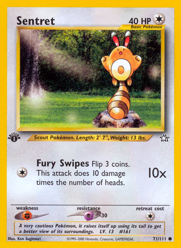 Sentret 71/111 Pokemon card