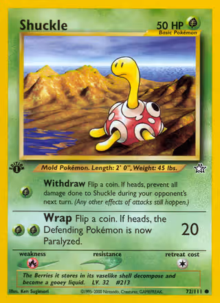 Shuckle 72/111 Pokemon card