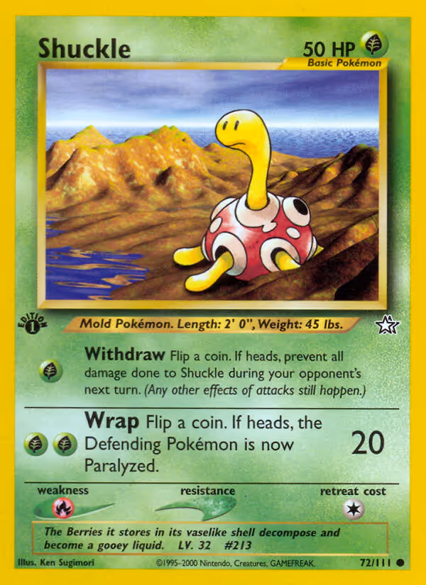 Shuckle 72/111 Pokemon card
