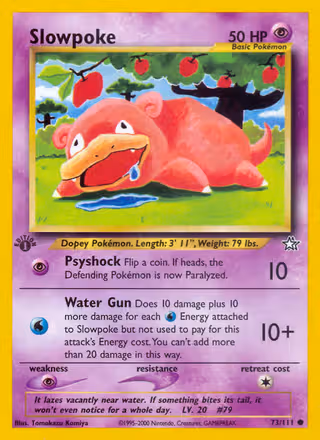 Slowpoke 73/111 Pokemon card