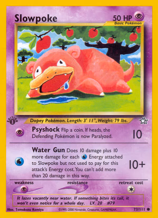 Slowpoke 73/111 Pokemon card