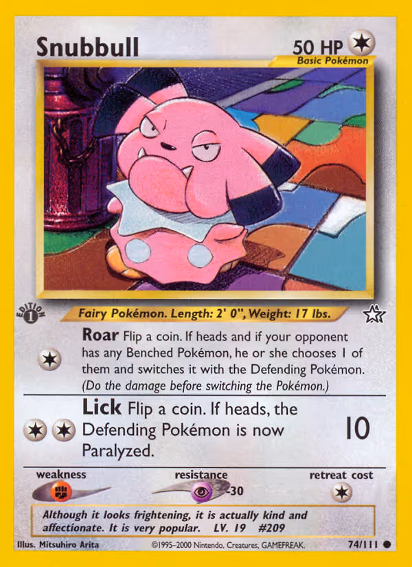 Snubbull 74/111 Pokemon card