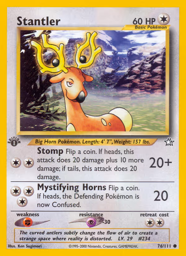 Stantler 76/111 Pokemon card