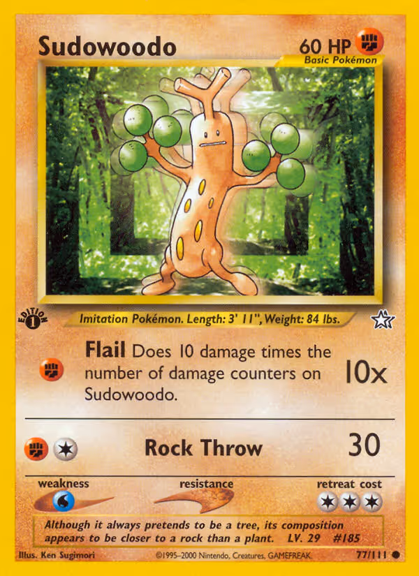 Sudowoodo 77/111 Pokemon card