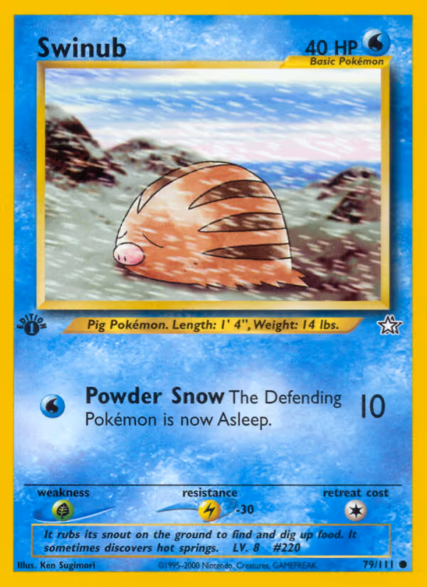 Swinub 79/111 Pokemon card