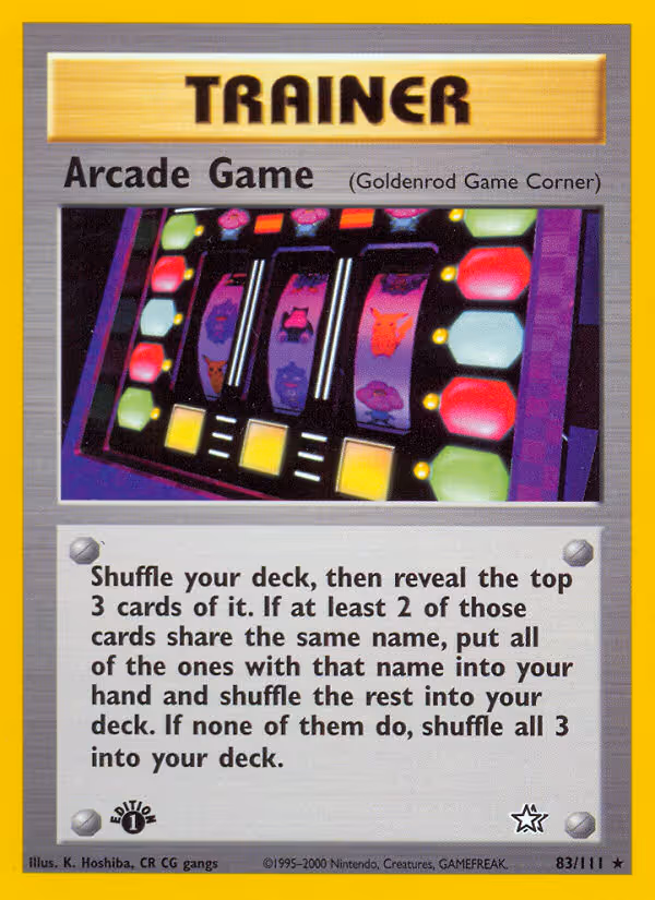 Arcade Game 83/111 Pokemon card