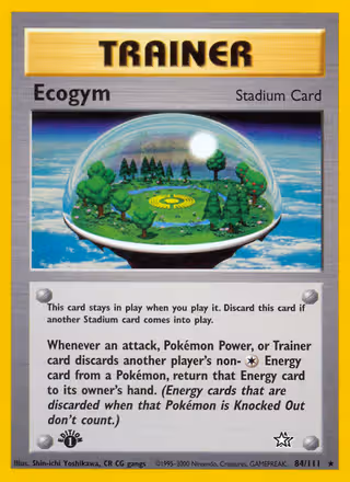 Ecogym 84/111 Pokemon card