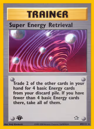 Super Energy Retrieval 89/111 Pokemon card