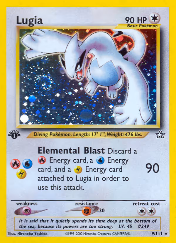Lugia 9/111 Pokemon card