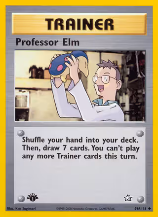 Professor Elm 96/111 Pokemon card