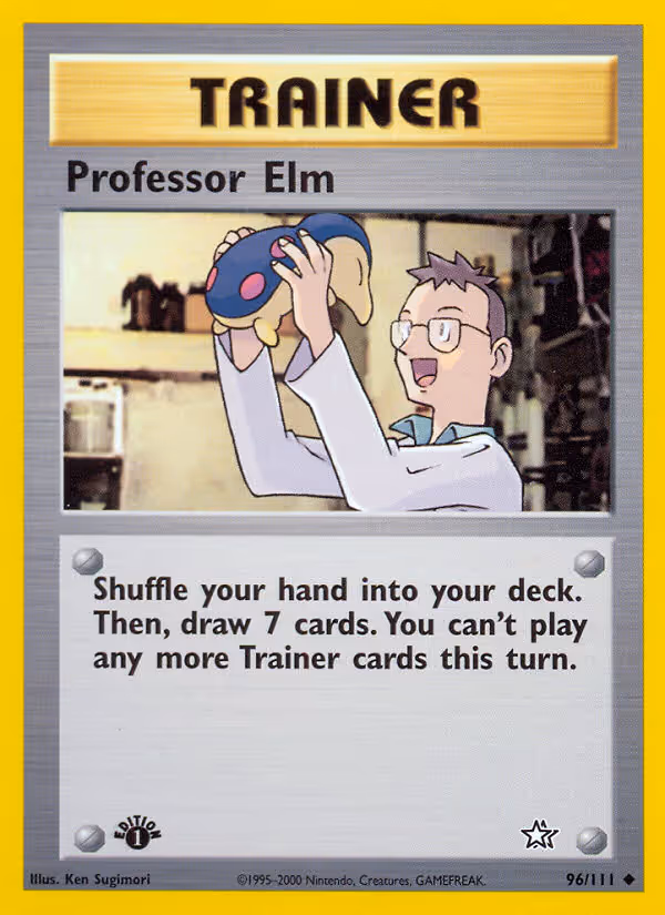 Professor Elm 96/111 Pokemon card