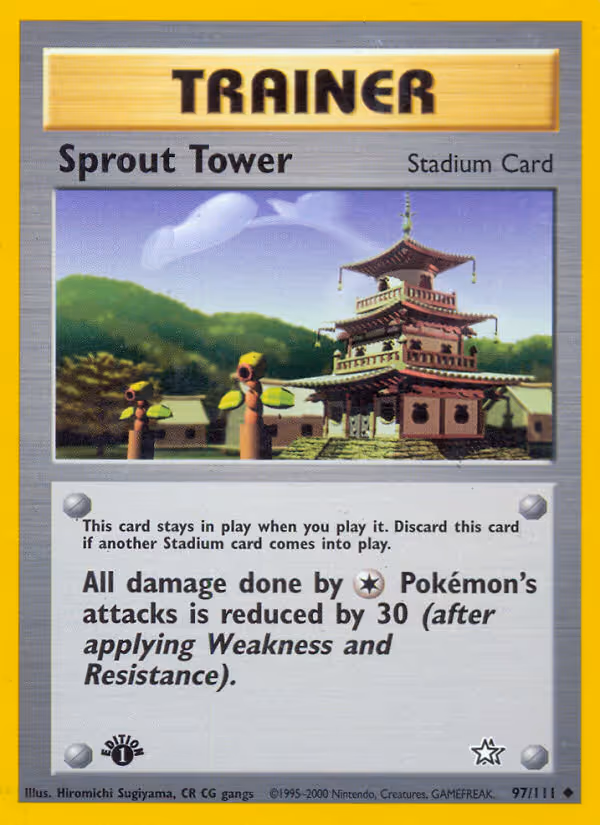 Sprout Tower 97/111 Pokemon card