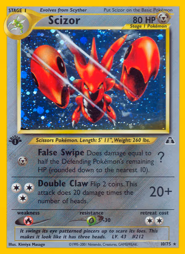 Scizor 10/75 Pokemon card