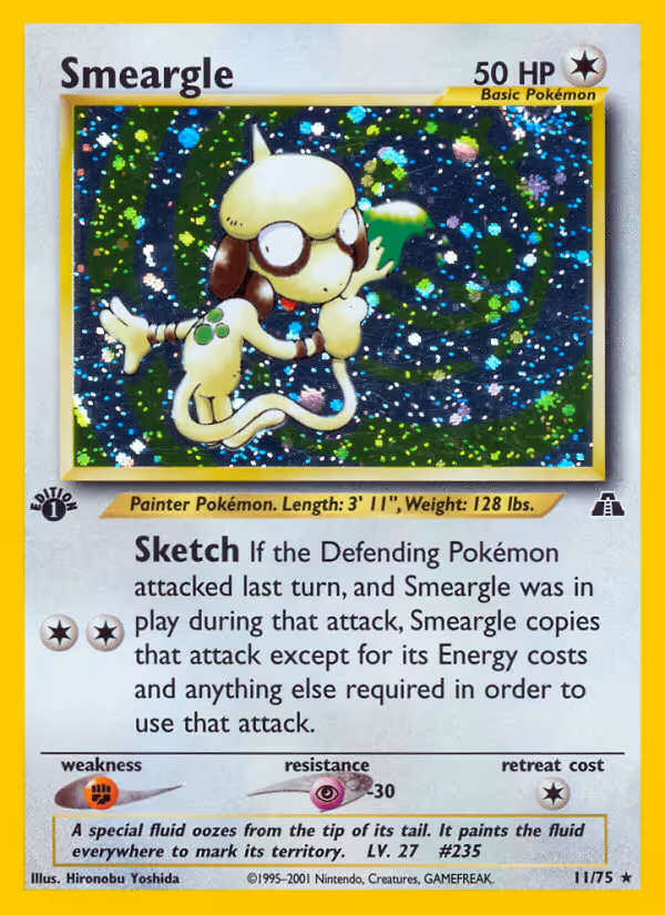 Smeargle 11/75 Pokemon card