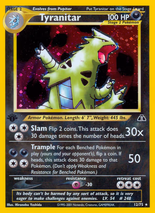 Tyranitar 12/75 Pokemon card