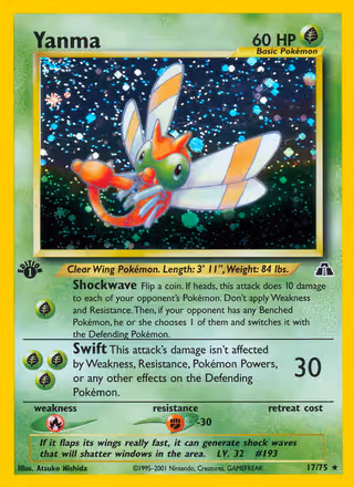 Yanma 17/75 Pokemon card